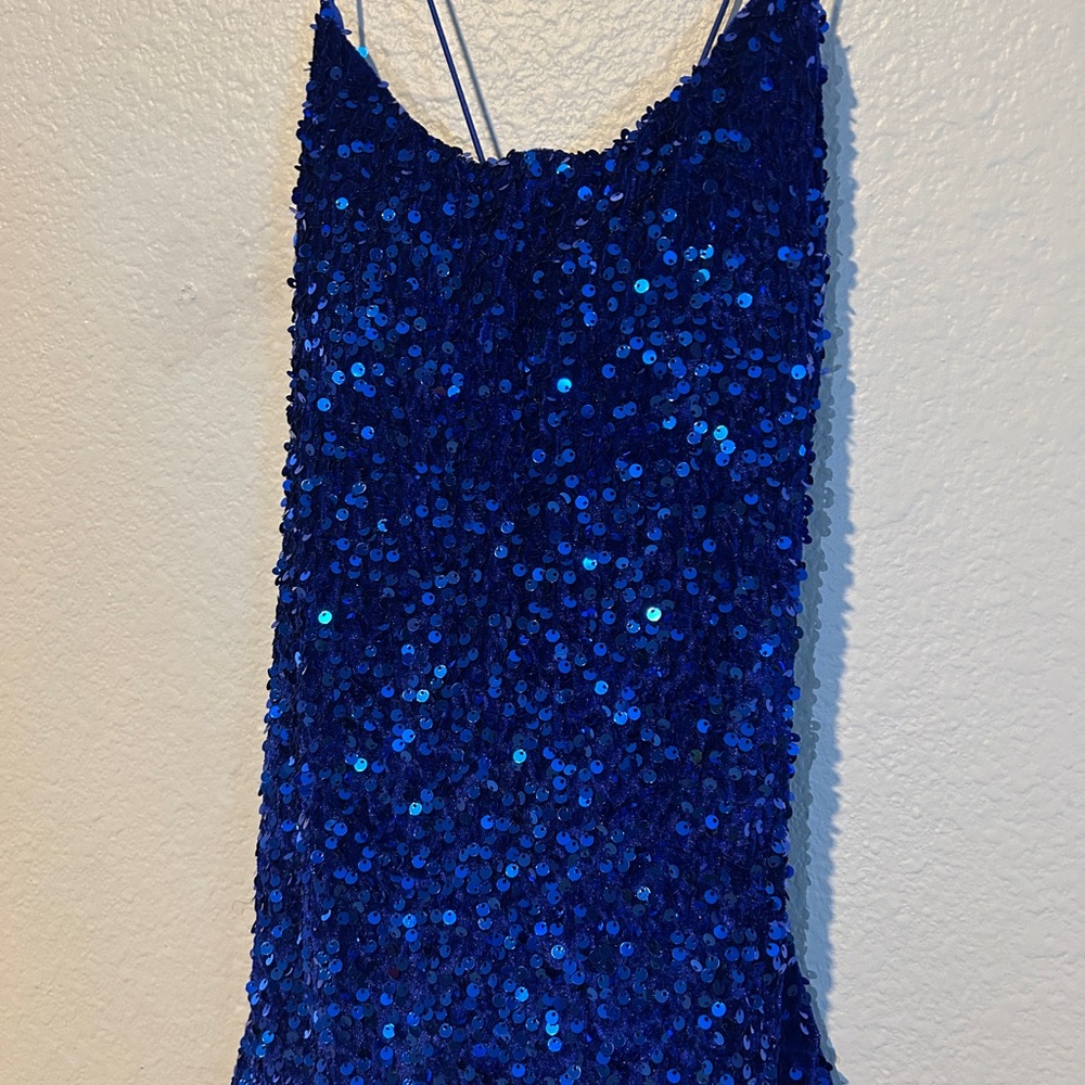 Blue Sequin Dress